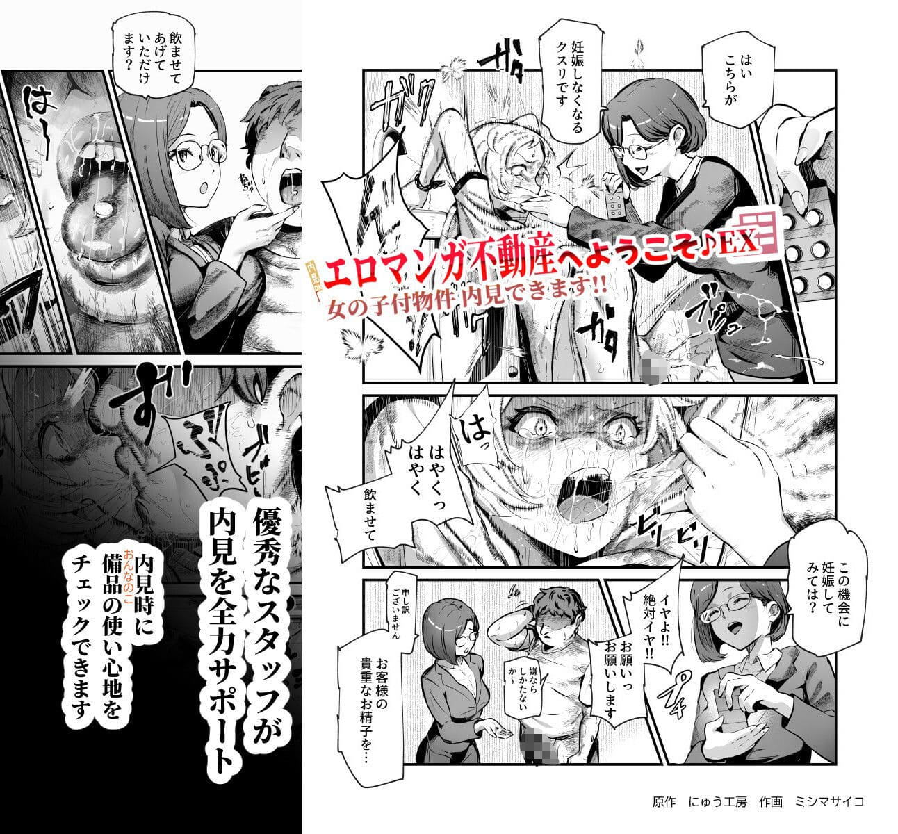 FANZAで話題の同人誌「エロマンガ不動産EX」 にゅう工房による大人向け漫画