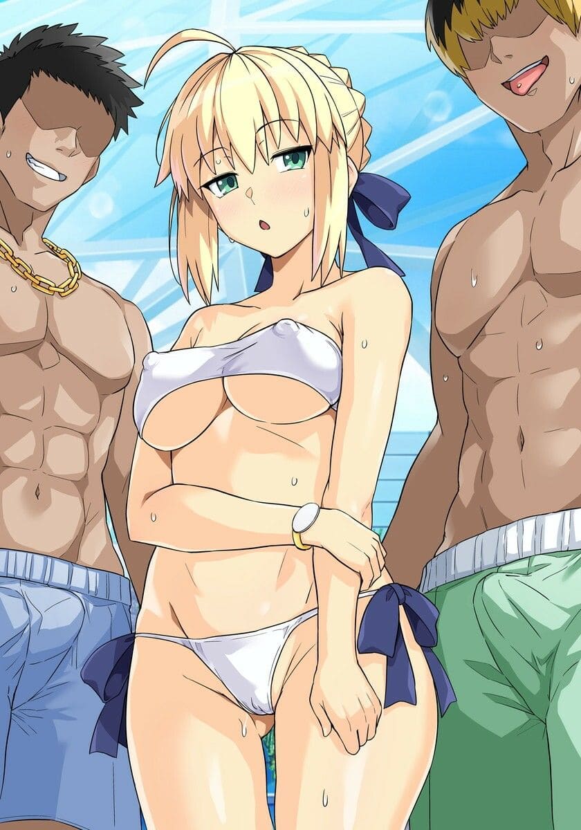 夏のプールを舞台にしたセイバーさん同人誌 ろいやるびっち制作